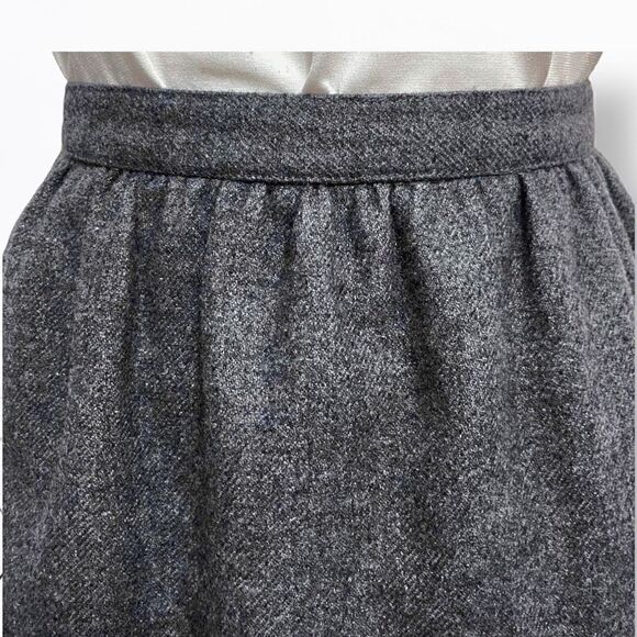 SASSON Vintage Gray Wool Blend Midi Skirt Sz 8 - Picture 2 of 12
